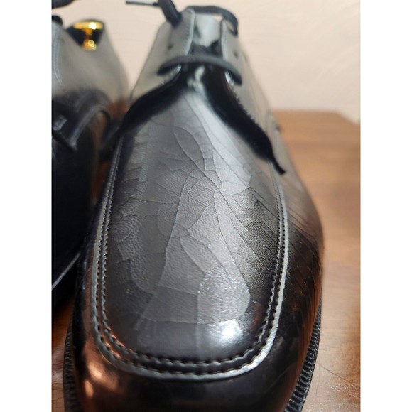 Mens Florsheim 23614 Black Textured Leather Dress Shoes Size 10 1/2 Brand New - Picture 11 of 14